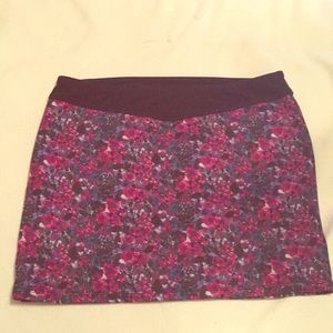 Floral cotton mini skirt
